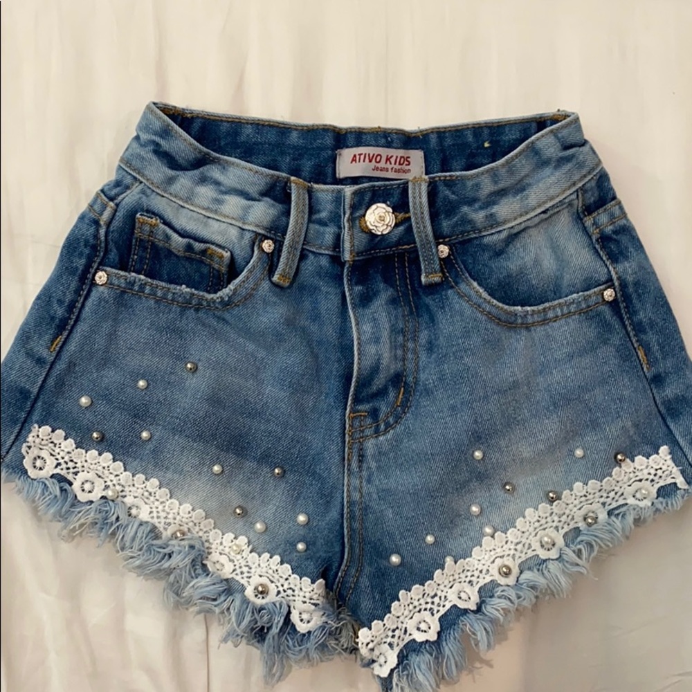 Ativo Kids Lace Jeans Shorts